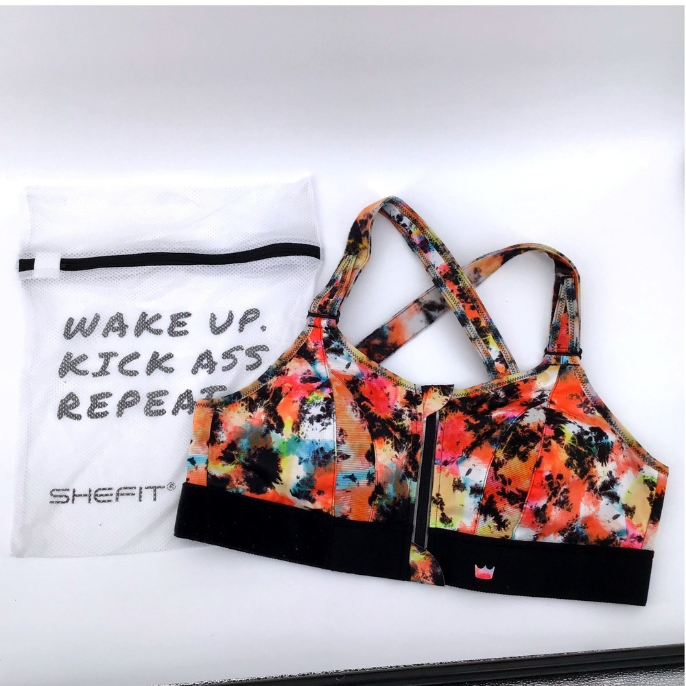 New Shefit Ultimate Sports Bra 1Luxe Dare Zip Front High Impact Adjustable